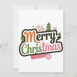 Nuevas tarjetas de Feliz Navidad: Tarjeta plana de