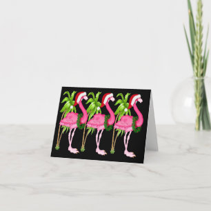 Nuevas tarjetas de Navidad rosadas del flamenco