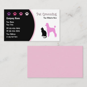 Nuevas tarjetas de negocios de mascota Grooming