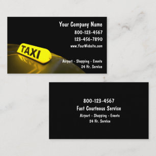 Nuevas tarjetas de negocios de taxi