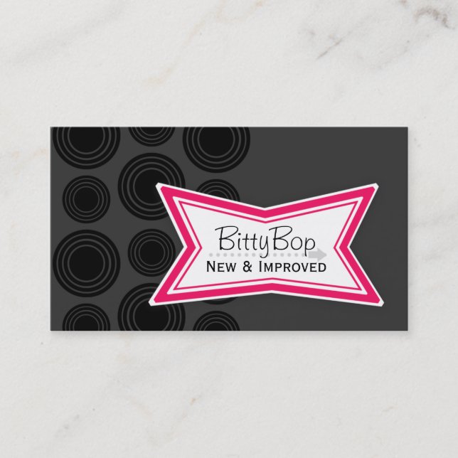 Nuevas y mejoradas tarjetas de negocios BittyBop (Anverso)