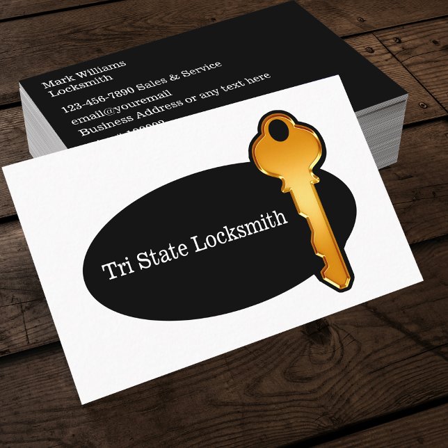 Nuevas y modernas tarjetas de negocios Locksmith (Subido por el creador)