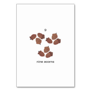 Nueve bellotas, tarjetas de personalizado