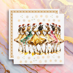 Nueve Damas Bailando Doce Días de Navidad