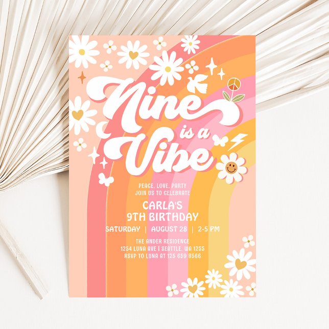 NUEVE es una Vibrante Invitación de Cumpleaños Ros (Subido por el creador)