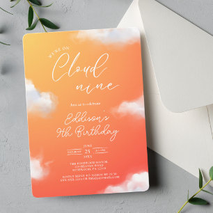 Nueve invitaciones a la fiesta de cumpleaños