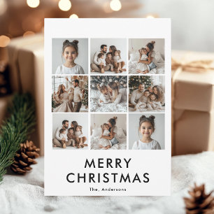 Nueve tarjetas de Navidad de Fotos Merry Persona