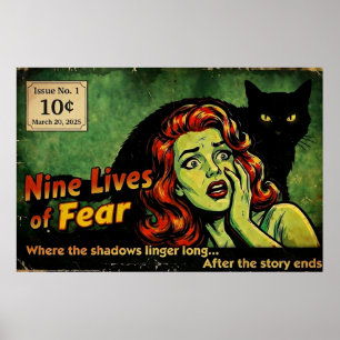 Nueve Vidas de Miedo – Edición No. 1 Póster Retro 