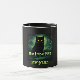 Nueve Vidas de Miedo – Taza Gato Negro
