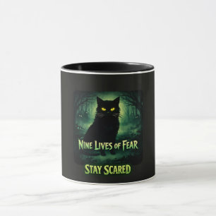 Nueve Vidas de Miedo – Taza Gato Negro