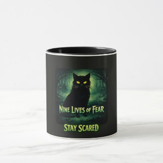 Nueve Vidas de Miedo – Taza Gato Negro