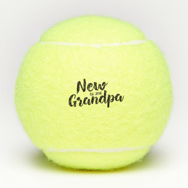 Nuevo abuelo Est. 2018 pelotas de tenis divertidas (Anverso)