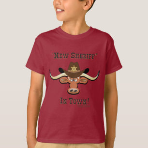 Nuevo alguacil en la ciudad, camiseta de Longhorn 