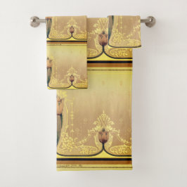 Nuevo arte tulipán floral rosa y dorado elegante