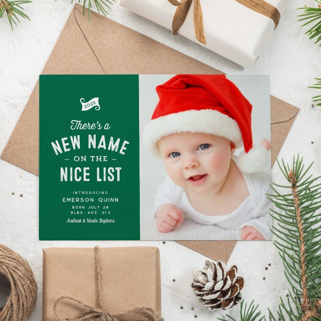 Nuevo bebé lindo dos foto verde Navidad (Subido por el creador)