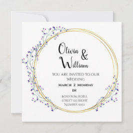 Nuevo Boda de invitación de tarjeta de estilo