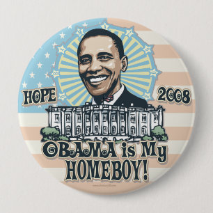 Nuevo botón del Homeboy 2008 de Obama