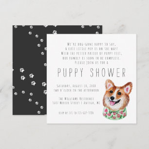Nuevo cachorro Invitación a la ducha de cachorro