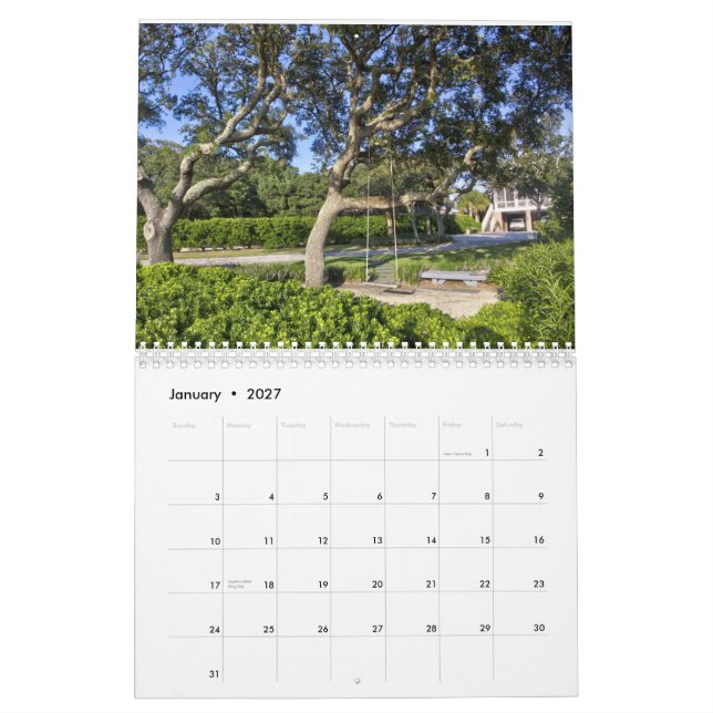Nuevo calendario de Pared de Pawleys Island 2025 (Jan 2027)