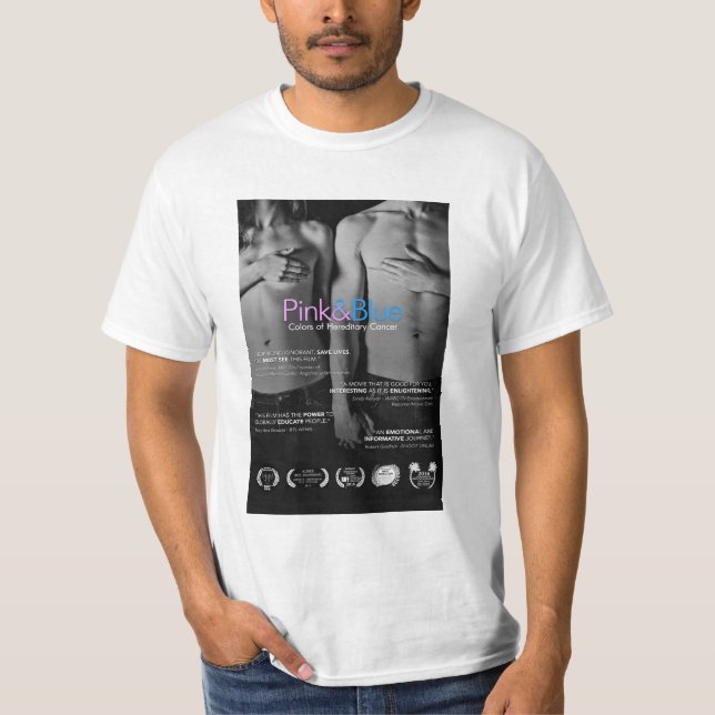 ¡Nuevo! Camisa rosada y azul w/quotes de la (Anverso)