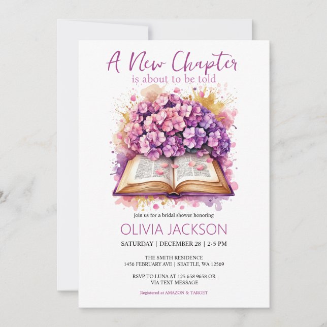 Nuevo capítulo inicia invitación a ducha de novia (Anverso)