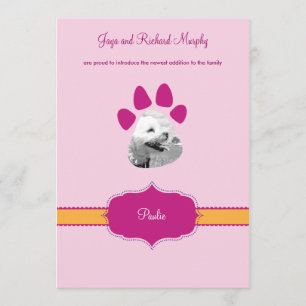 Nuevo chica de la invitación del perrito/del gato