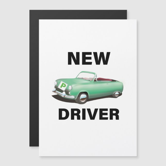 Nuevo conductor de automóvil provisional (Anverso/Reverso)