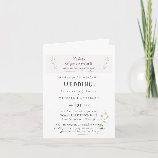 ¡NUEVO! Diseñar su propio elemento Boda (Anverso)