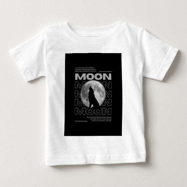 nuevo diseño de camisetas de lobo lunar (Anverso)