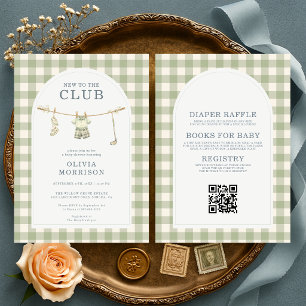 Nuevo en el Club Invitación de Baby Shower de Golf