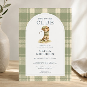 Nuevo en el Club Invitación de Baby Shower de Oso