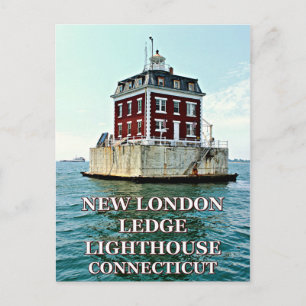 Nuevo faro de London Ledge, tarjeta postal Connect