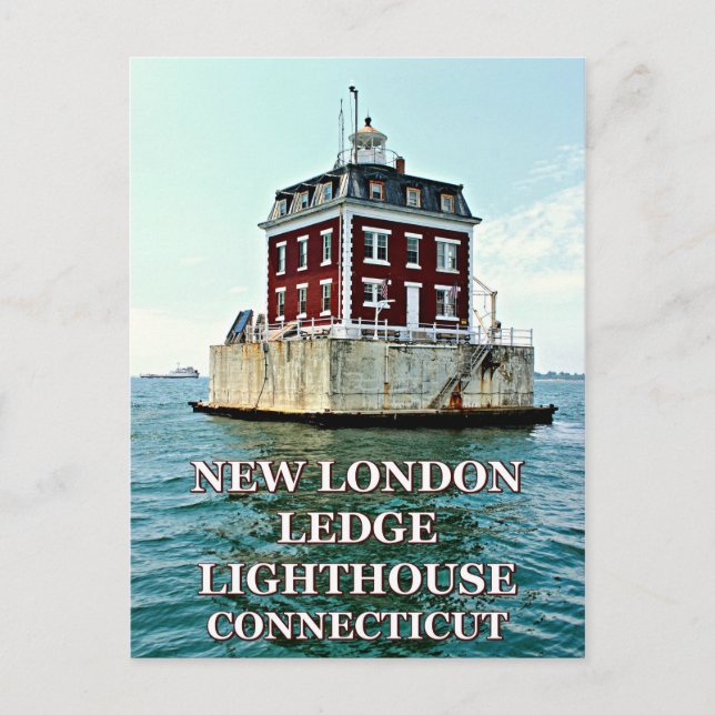 Nuevo faro de London Ledge, tarjeta postal Connect (Anverso)