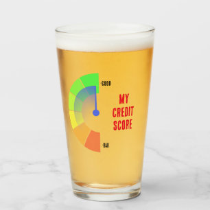 ¡NUEVO! Glass Cup My Credit Score - Tamaño 16 oz