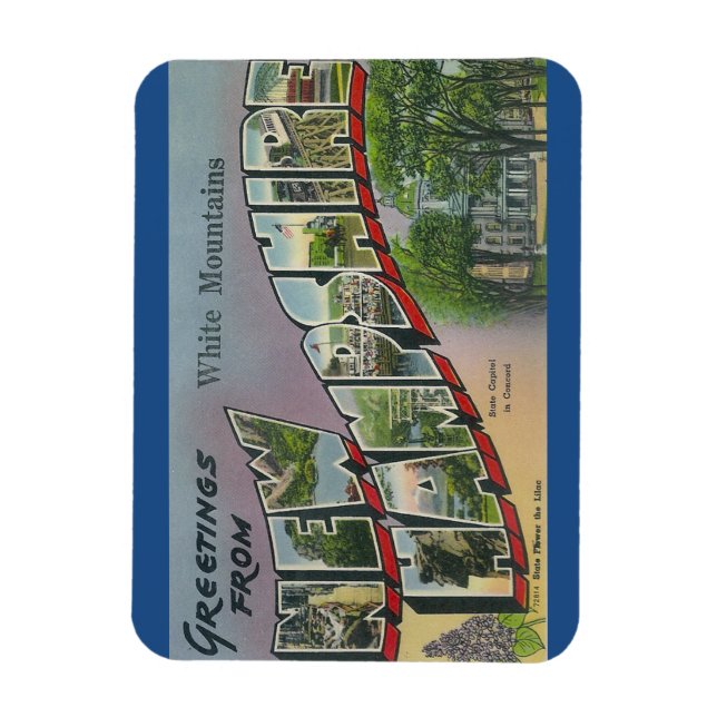 Nuevo Hampshire, imán de las montañas blancas (Vertical)