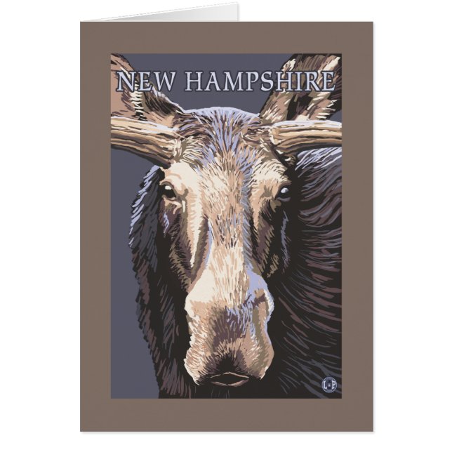 Nuevo Hampshire Moose Arriba Cerca (Frente)