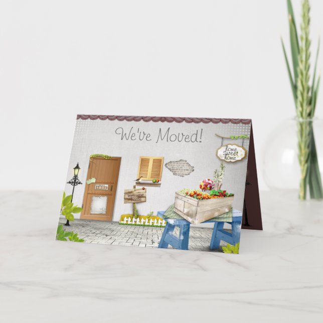 Nuevo hogar bonito hemos movido nueva tarjeta de d (Anverso)