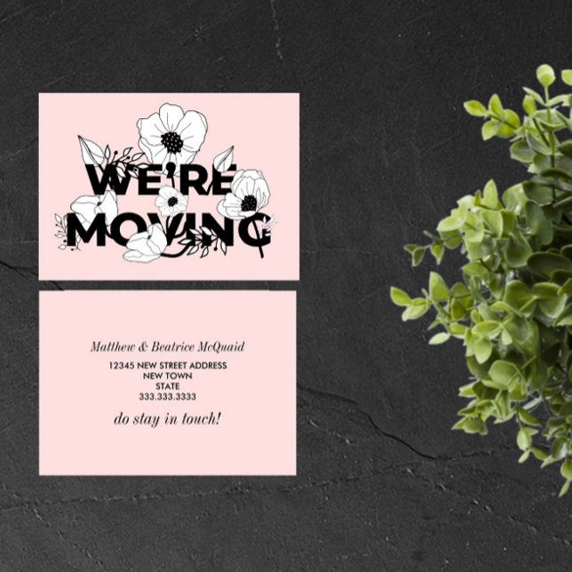 Nuevo hogar | Cambio de dirección | Floral rosa (Subido por el creador)
