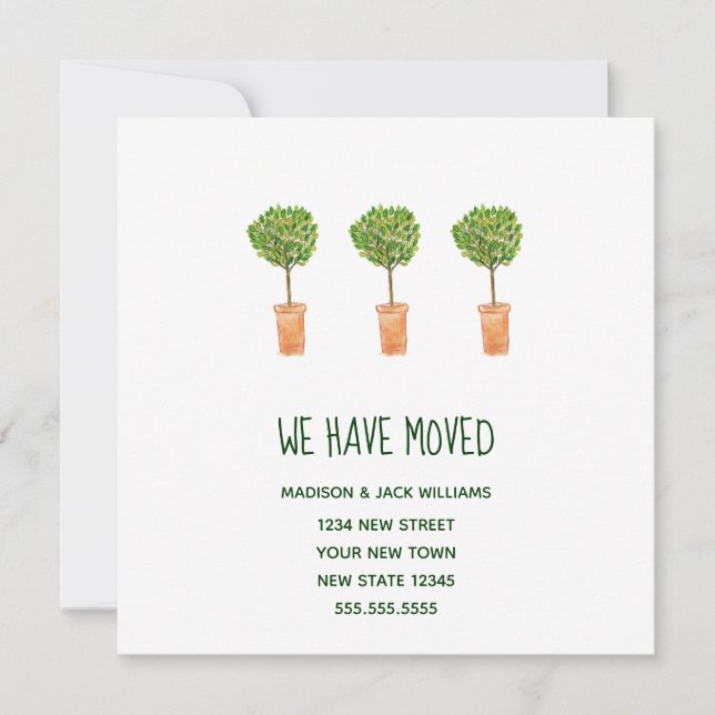 Nuevo hogar | Cambio de dirección | Invitación móv (Anverso)