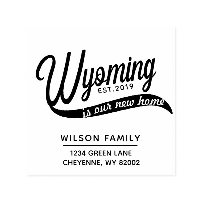 Nuevo Hogar En Wyoming Retorno Dirección Sello De  (Diseño)