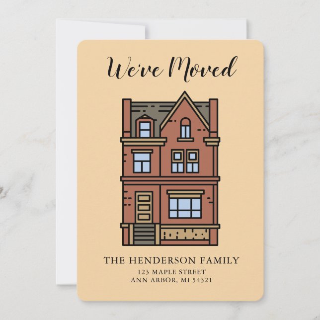 Nuevo hogar hemos movido la Invitación de mudanza  (Anverso)