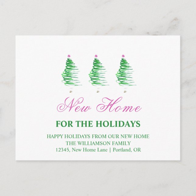 Nuevo hogar | Invitación itinerante de vacaciones (Anverso)