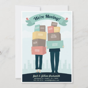 Nuevo hogar *Nos estamos mudando* Invitación en mo