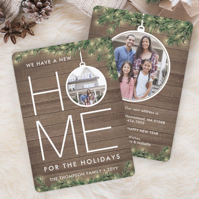 Nuevo hogar Ornamento de Navidad Madera y Luces 2  (Subido por el creador)