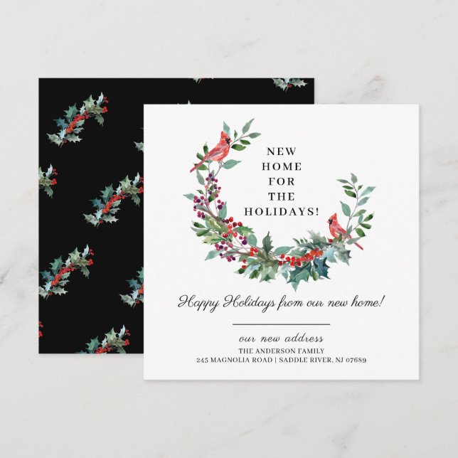 Nuevo hogar para el anuncio de movimiento de vacac (Anverso / Reverso)