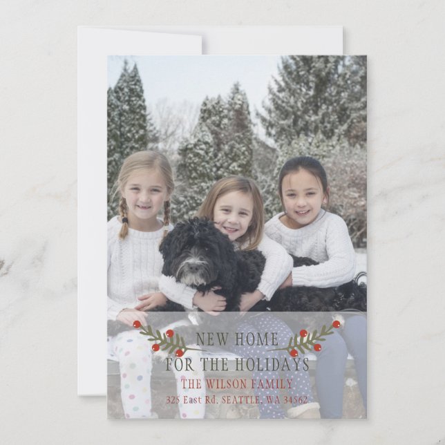 Nuevo Hogar Para La Invitación De Fotos De Festivi (Anverso)