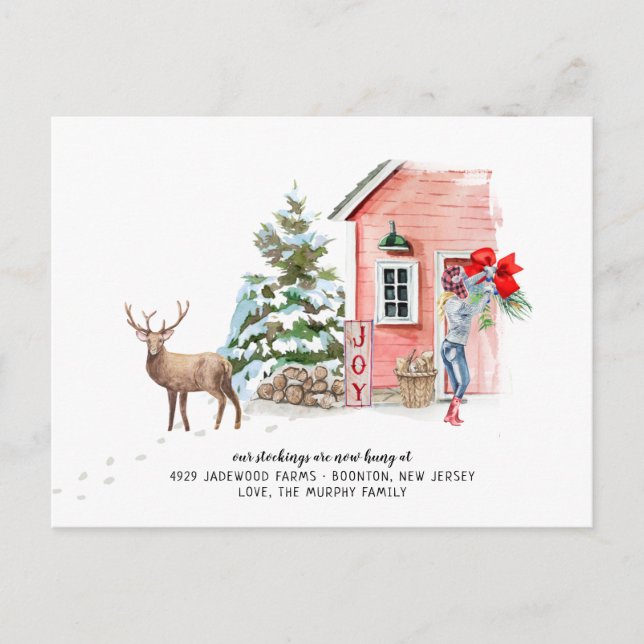 Nuevo Hogar Para La Invitación De Traslado De Vaca (Anverso)