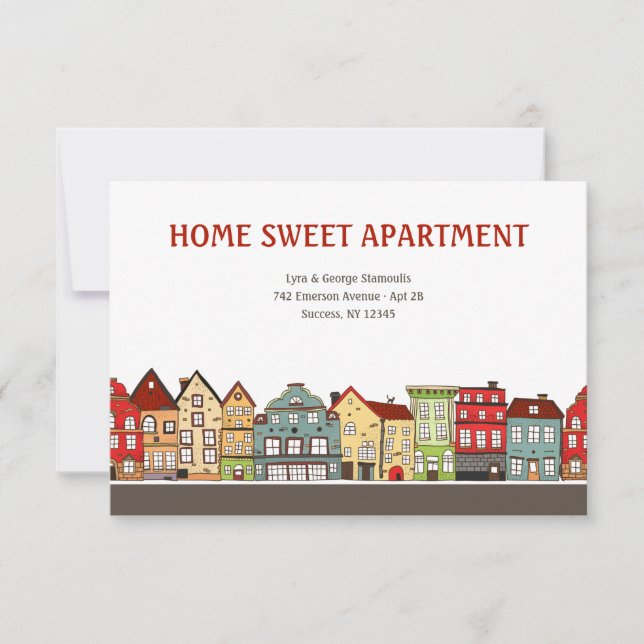 Nuevo Hogar Para La Invitación En Movimiento De No (Anverso)