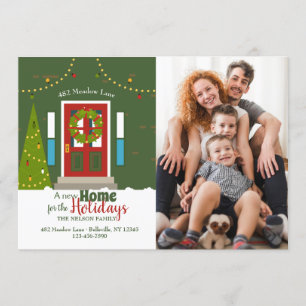 Nuevo hogar para la tarjeta del día de fiesta de