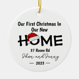 Nuevo hogar personalizado Ornamento navideño de Sa